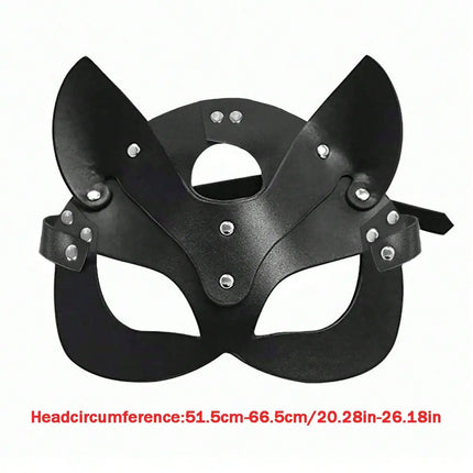 Sexy Women Leather Mask Gothic Cosplay Masquerade Ball Half Face Cat Mask Bdsm Sex Games Toy Party Fancy Masks Accessories