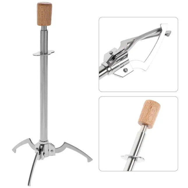 1pc Stainless Steel Multifunctional Ice Food Tong Triangle Shape Design Triangle Grab Food Ice Holder Suitable For Bar