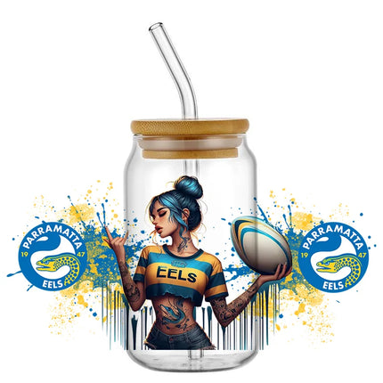 New Design Rugby Girls Series 3D UV DTF Cup Wraps for 16oz Waterproof UV DTF Transfer Sticker Glasses Mug DIY Wrap Sticker