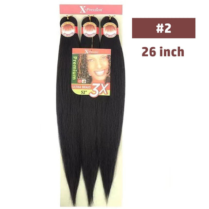 3strands/Pack Braiding Hair Pre Stretched 26'' Synthetic Braiding Hairs Kanekalon Jumbo Braiding Hair Synthetic Hairs Extensions