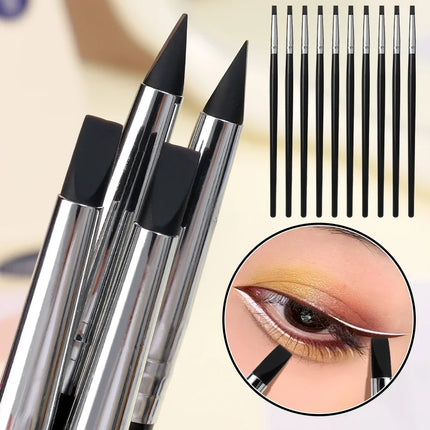 1/5pcs Silicone Eyeliner Brushes Professional Eye Beauty Tool Eyebrow Contour Details Painting Makeup Applicator Cosmetic Brush