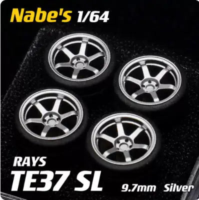 1/64 Chika Nabes Wheels or Brake Caliper 8.9mm 9.7mm 10.5mm Model Car Tires Rim Work S1 VSXX for 1:64 HW Tomy Mini GT Alloy Cars