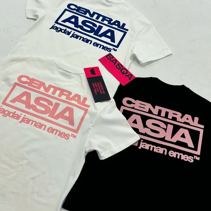 American Light Luxury Tops Trendy Brand Printed Cotton T-shirts Men Harajuku Y2K High Street Casual Oversize Short-sleeved Women