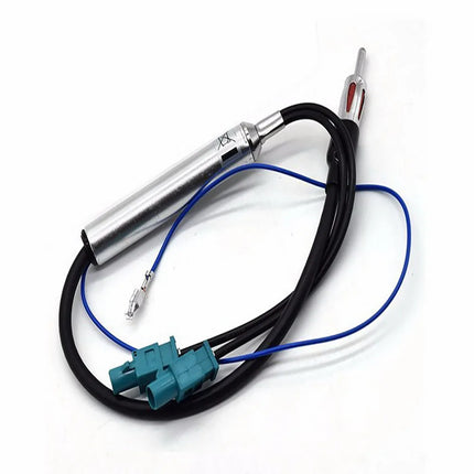 FM Audio- Cable Dual Fakra-Din Aerial Antenna Adapter forVW Car Accessories Vehicle Radio Stereo Antenna with Amplifier