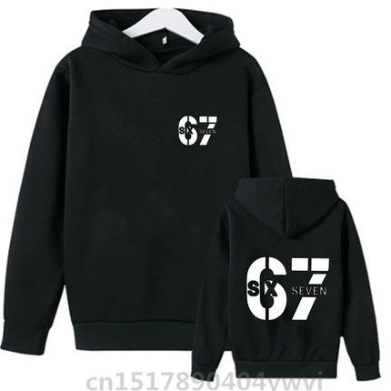 67 Kids Hooded Sweatshirt Funny Internet Slogan Fashionable Funny Comfortable Casual Boy Girl Pullover Children Hoodie