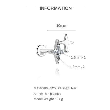 Aide Mini 2/3/4mm Moissanite Earring For Women 925 Sterling Silver Earring INS Trend Wedding Ear Studs Jewelry Brincos de Pratas