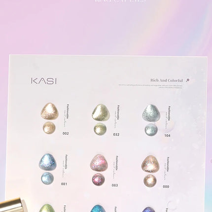 KASI Float Light Jump Gold Cat Eye Gel Nails Polish 15ml Magnetic Gel Flash Semi Permanent Soak Off Nail Gel For Nail Salon