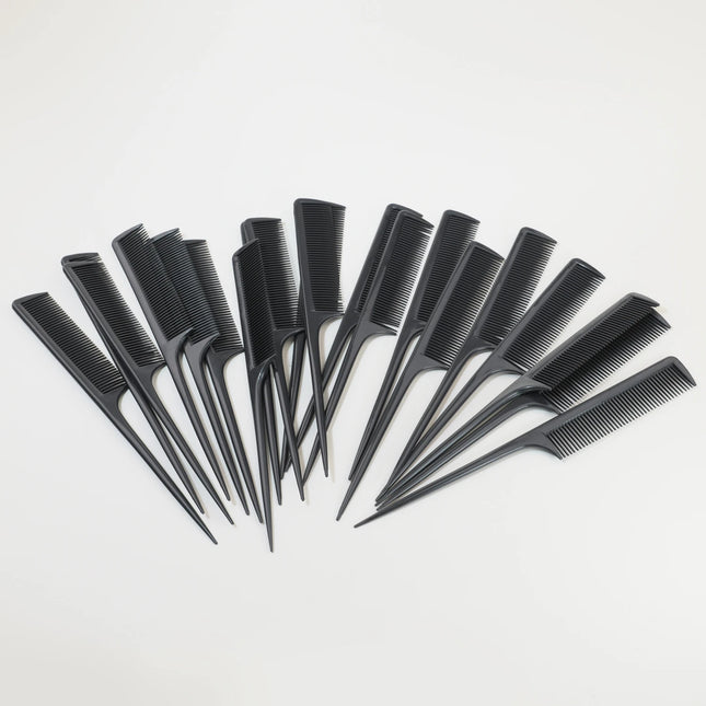 20 professional pointed tail hair combs, anti-static hair dye brushes, hair styling combs,Special for real hair wigs