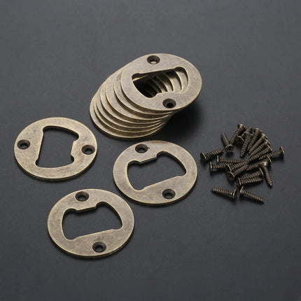 Bottle Opener Insert w/screw 40mm Round Iron Corn Beer Open Antique Bronze Silver fit for Bar/Home/Restaurant/Kitchen/Pub