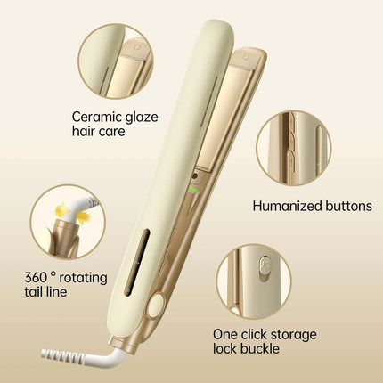 Hair Straightener Flat Iron 2 in 1 Curly Straight Styling Tool 80 Million Negative Ion 4-Temp Smart Control Travel Friendly hair