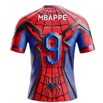 Summer Children's Cartoon Marvel Spider-Man 3D T-shirt Suitable for Boys and Girls, Breathable, Quick-drying Sports Football Team Uniforms