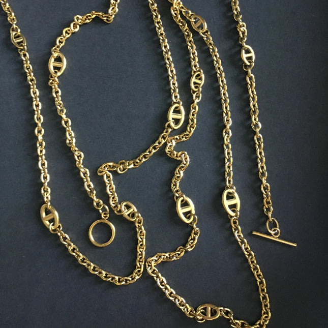 Hot sale 80, 150cm stainless steel couple necklace, multi-function, fashionable, multi-layer bracelet, same style for men women