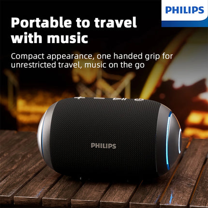 Philips TAS3209 Outdoor Portable Wireless Speaker W/ Colorful Lighting 1800mAh Battery Life Wonderful Sound Music for Camping