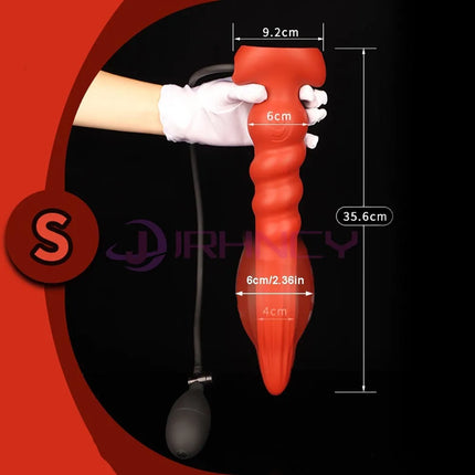 Super 12cm Huge Inflatable Anal Plug Silicone Big Butt Plug Sex Toys BDSM Women Men Inflatable  Anal Dilation Dildo Masturbation