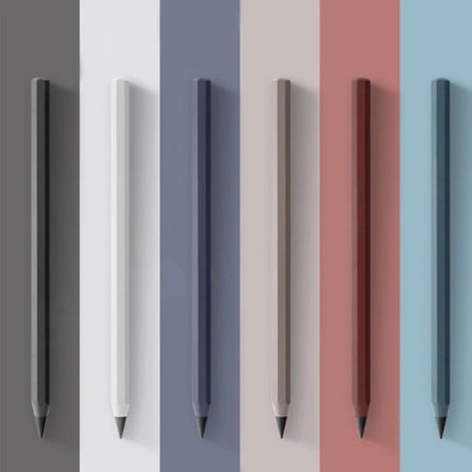 6/1 PCS 6 Colors Metal Eternal Pencils No Ink Infinity Pencil For Kids Art Sketch Color Drawing Pen Office School Supplies