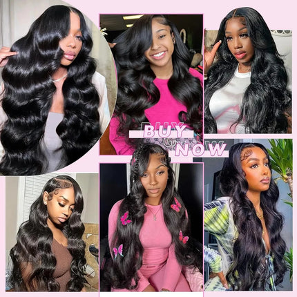 16A Body Wave Human Hair Bundles 30 40Inch Unprocessed Brazilian 1/3/4 Bundles Human Hair Raw Hair Bundles Weave Extensions