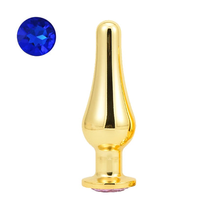 Golden Stainless Steel Anal Plug Crystal Metal Butt Plug Stimulator Anal Sex Toys for Couples Prostate Massager Dildo 3 Size