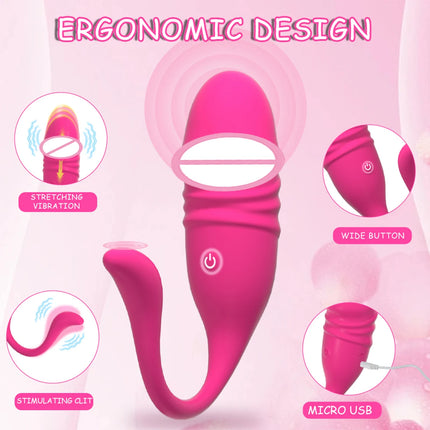 APP Control Vibrator G Spot Clitoris Stimulator Massager Female Wireless Telescopic Vibrating Egg Masturbator Sex Toys for Women