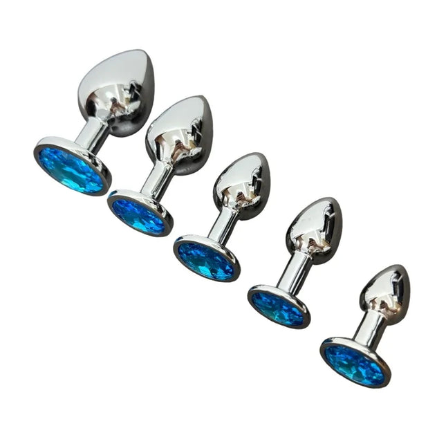 Blue Metal Anal Plug for Men and Women Outdoor Wearable Anal Door Expander Sexual Health and Wellness Product