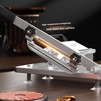 GIANXI Mutton Roll Slicer Machine Stainless Steel Meat Slicer Beef Thin Slice Frozen Meat Household Barbecue Hot Pot Cooking