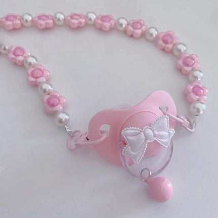 Sexy Cute Gag Adult Pacifier Chain Clip Soothing Toy Unisex Erotic Accessory Oral Bondage Silicone Material Ball Gag Prop SM Toy