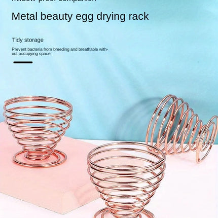 Elegant Stainless Steel Beauty Sponge Stand - Hygienic, Space-Saving Makeup Egg Holder & Dryer