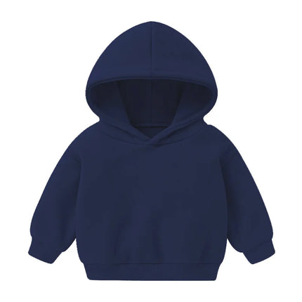 1pcs Boys Girls Thick Velvet Cartoon Tees Kids Solid Casual Fashion Warm Autumn Winter Sweatshirt Hoodie Baby Cloths Infant Tops