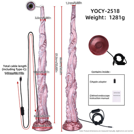 LEZEE Silicone Anal Plug Endoscope Light Bead Buttplug Internal Peekable Masturbator Body Viewing Dildo Anus Stimulator Sex Toys