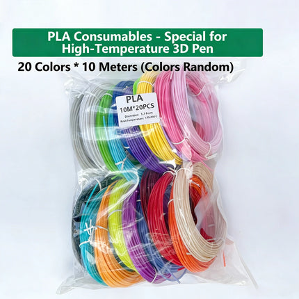 40 Colors 3D Pen Filament 1.75mm PLA Each Color 33 Feet 10m Glow-in-the-Dark 3D Filament Perfect Child Gift & Teaching-Specific