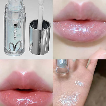 Cute Sparkling Mirror Lipstick Moisturizing Sexy Pink Shining Lips Gloss Long Lasting Lip Tint Makeup Jelly Glaze Cosmetics
