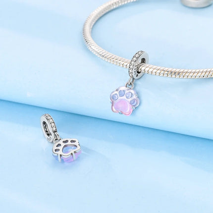 Charm 925 Sterling Silver Pink Pendant Charm Fit Original Charm Bracelet Necklace Beads DIY Jewerlry Accessories