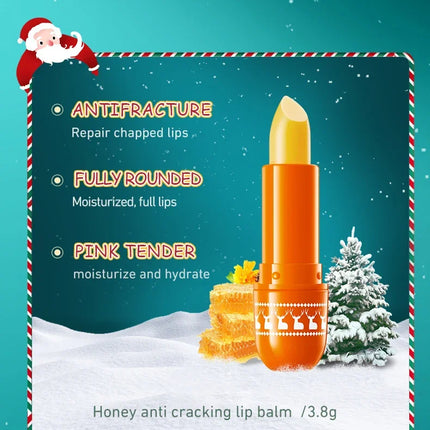SADOER Christmas Moisturizing Lipstick Anti Wrinkles Hydrating Repair Nourishing Plump Lips Lip Balm Lip Plumper Skin Care
