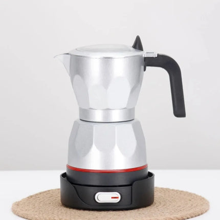 110V 220V 150ml Home Transparent Electric Moka Pot Aluminum Moka Pot Coffee Maker Simple Portable Coffee Pot