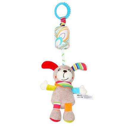 Baby Sensory Hanging Rattles Soft Learning Toy Plush Animals Stroller Infant Car Bed Crib with Teether for Babies Toddlers