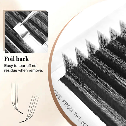 CoMango 3D 4D 5D U Shaped LU Curl Eyelash Extension Premium Soft False Eyelashes Premade Fan U Lashes Beauty Makeup