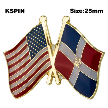 Dominican Rep Flag Badge Brooch Natinal Lapel Pins Flag Lapel Pins Country Flag Badge