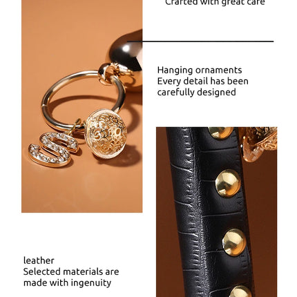 BDSM vintage leather loose whip metal rivet vintage openwork clock S exclusive nameplate slave game leather whip couple SP whip