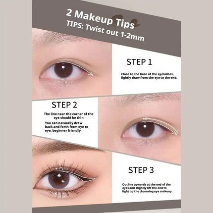 Waterproof Grey Brown Eyeliner Gel Pencil Ultra-fine Matte Smooth Eyeliner Pen Smudge Proof High Pigmented Eyeliner Pencil