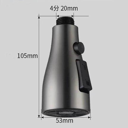 Kitchen Faucet Accessories Replace Sprayer Nozzle 3 Modes ABS Bathroom Basin Sink Shower Spray Head For 1/2" Connection
