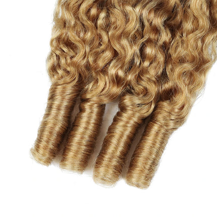 Phashion Burmese Curly 1/3 Bundles #27 Color Wavy Raw Virgin Hair Weave Extensions Bouncy Curly 100% Human Hair For Women Deals