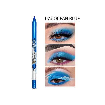 Quick-dry Eyeliner Pencil Colorful Long-lasting Eye Liner Pen Waterproof No Blooming Blue Pink Black Cosmetics Tools