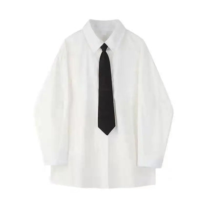 Men Women Gothic Shirt Suit Korean Loose Long-sleeved Blouse Functional Workwear Suit Vest Two-piece Set 2023 Spring Autumn Top