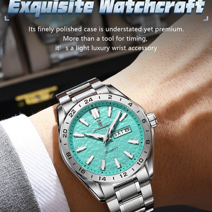 POEDAGAR Exquisite Fashion Men's Watches High Quality Waterproof Luminous Business Watch For Men Date Week Quartz Men's Wristwatch