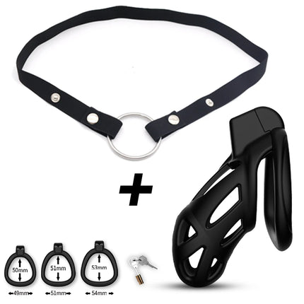 Adult Toys for Male Penis Lock Chastity Cage with 2 Keys And 3 Rings For Men Comfortable And Breathable Cock Ring Penis Sex Toys
