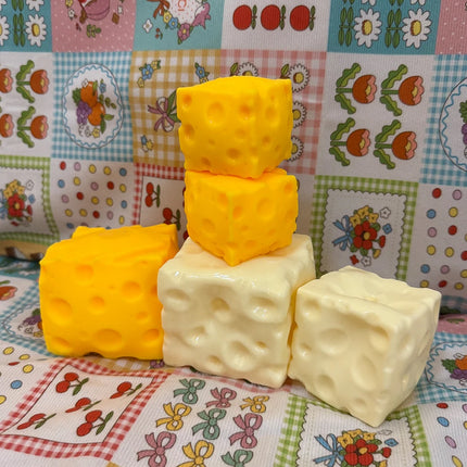 In Stock Jumbo Cheese Cube Stress Ball Shapeable Squeeze Decor Non-Bounce or Bounce ASMR Sensory Anti-Stress Relief Squishy Toy