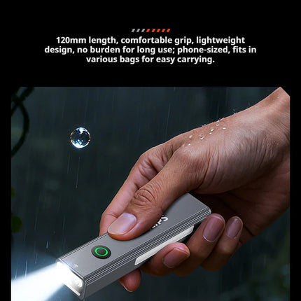 Philips New Flashlight 600LM Supports 3 Type Dimming UV light, Red Laser, 365nm Purple Light, COB,Magnetic Function with a Clip
