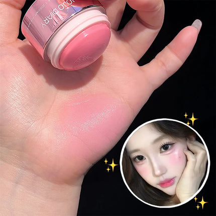 Creamy Pink Red Blush Stick Soft Face Blusher Cream Korean Makeup Peach Cheek Tint Brightening Apricot Contouring Rouge Cosmetic