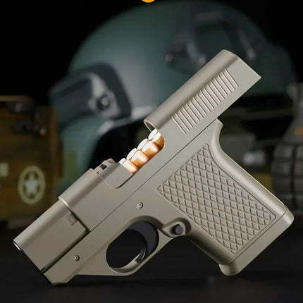 Pistol Style Lighters with 3 Cigarette Case Jet Turb Lighter Gas Lighter Capacity 10PCS Windproof Cigar Lighter Gadgets for Men