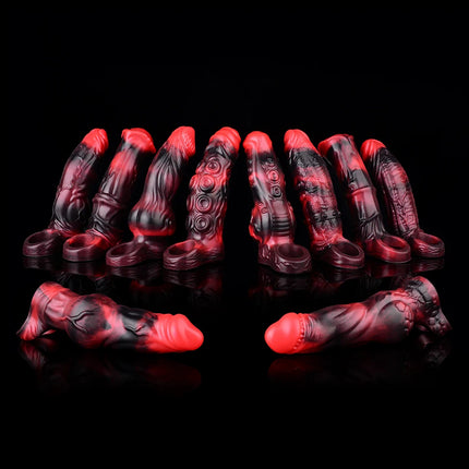 FAAK Remote Control Vibrating Silicone Cock Sleeve 2 Sizes Penis Extender Fantasy Hollow Horse dildo Vibrator Adult Sex Toys