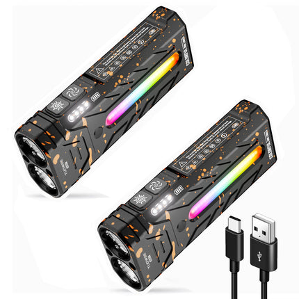 5200LMS Innovative Multi-functional Portable LED Flashlight with Magnetic Torch, Perfect for Hiking Camping Adventures